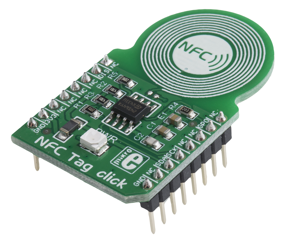 MikroElektronika NFC Tag Click M24SR64 Near Field Communication (NFC) mikroBus Click Board 13.56MHz MIKROE-1726