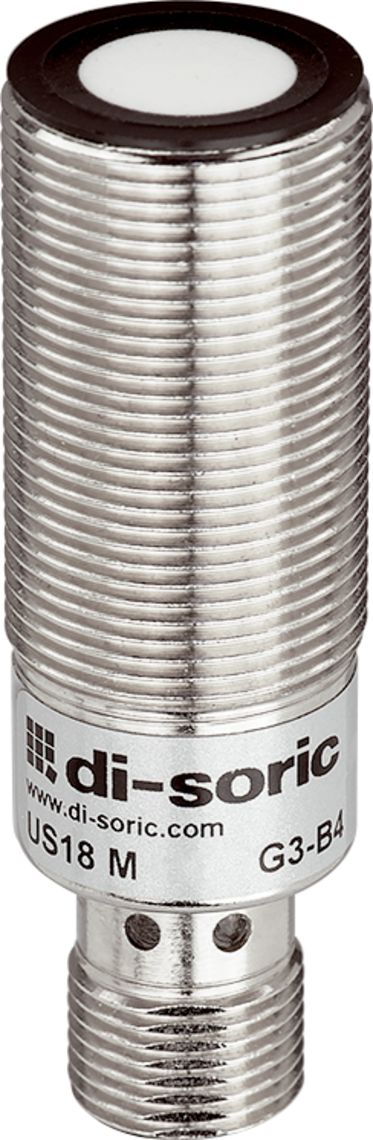 Di-Soric Ultrasonic Threaded Barrel Ultrasonic Sensor, M18, 80 → 800 mm Detection, Push Pull NO/NC, 18 →