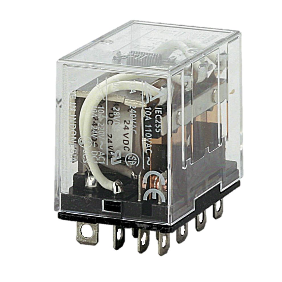 Omron Plug In Power Relay, 100 → 110V ac Coil, 10A Switching Current, 4PDT