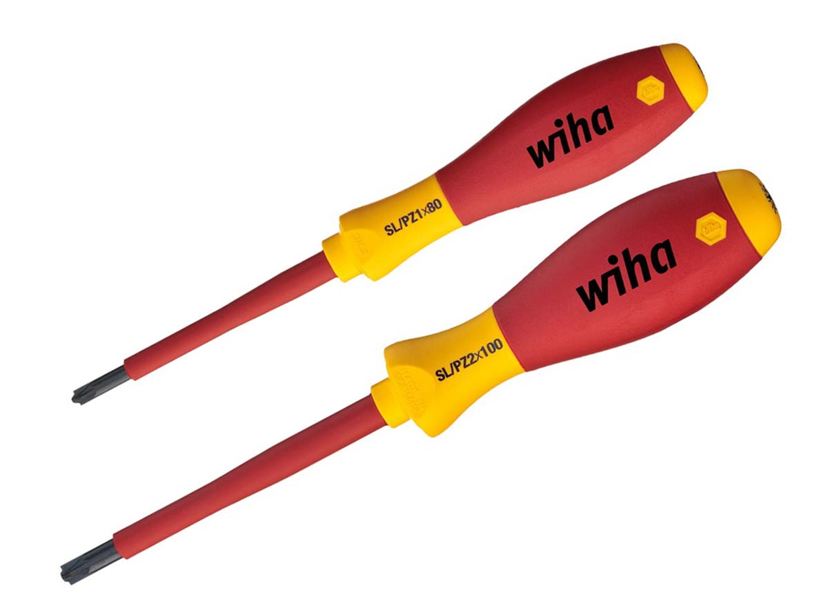 Wiha SB 328 S2 Pozidriv; Slotted Insulated Screwdriver Set, 2-Piece