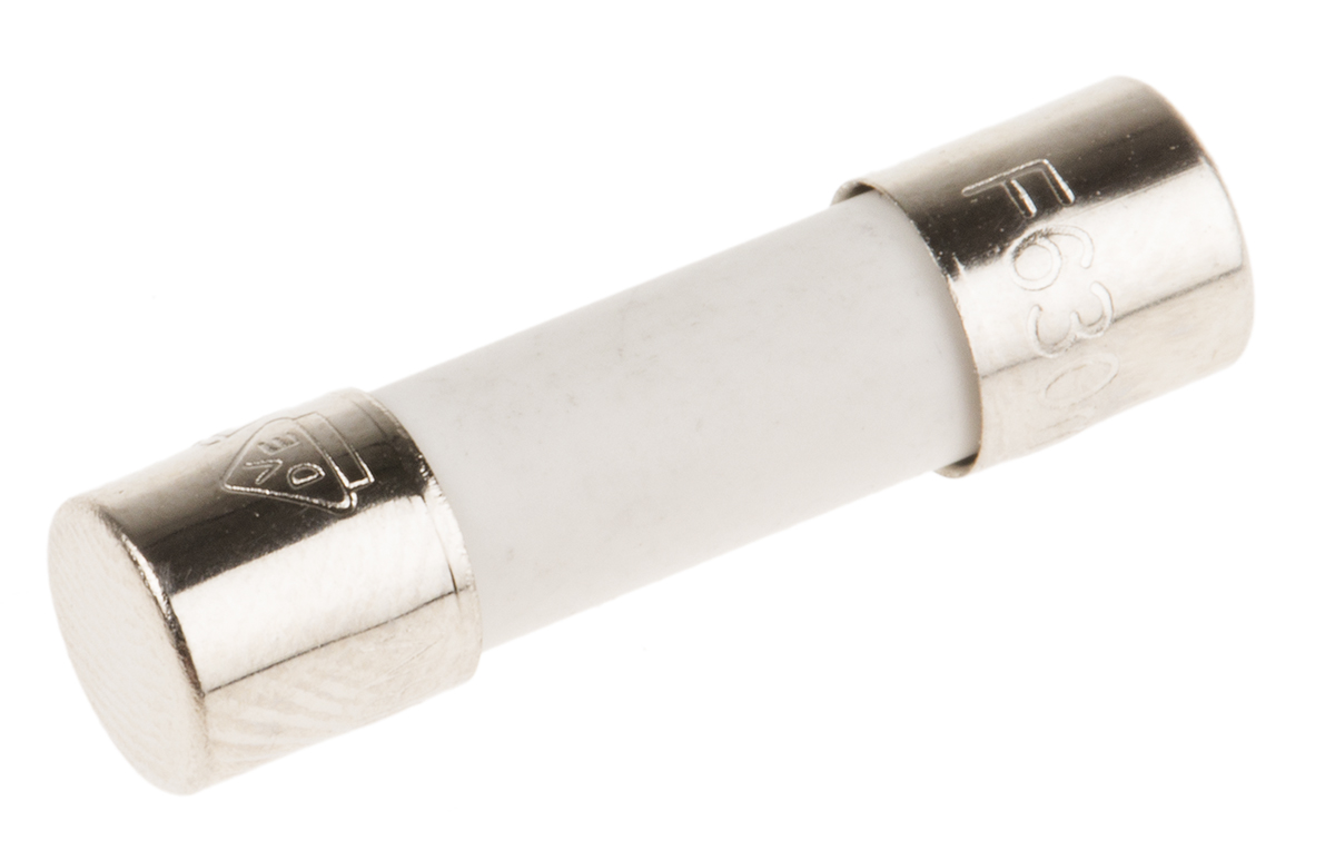 RS PRO 630mA F Ceramic Cartridge Fuse, 5 x 20mm