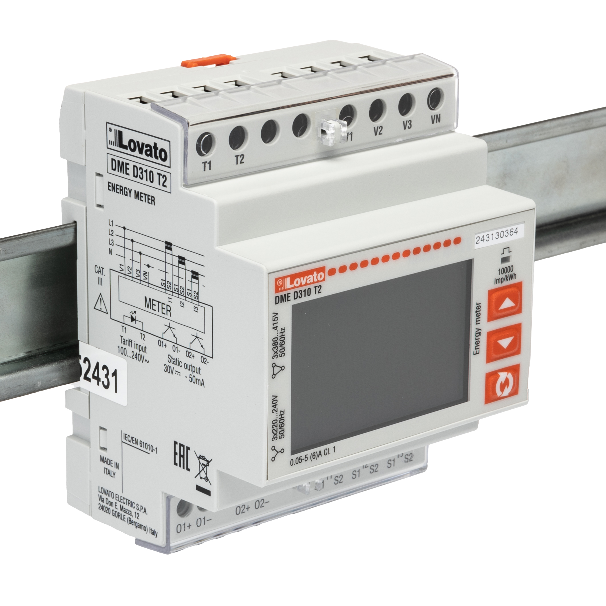 Lovato 3 Phase LCD Energy Meter