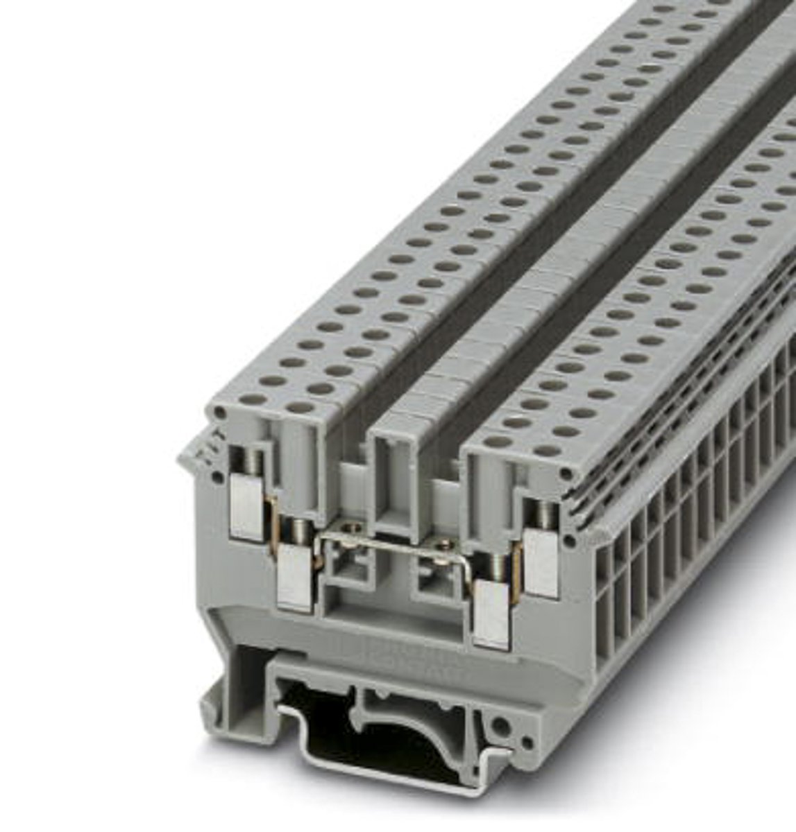 Phoenix Contact UDK 4 Series Grey DIN Rail Terminal Block, Double-Level, Screw Termination
