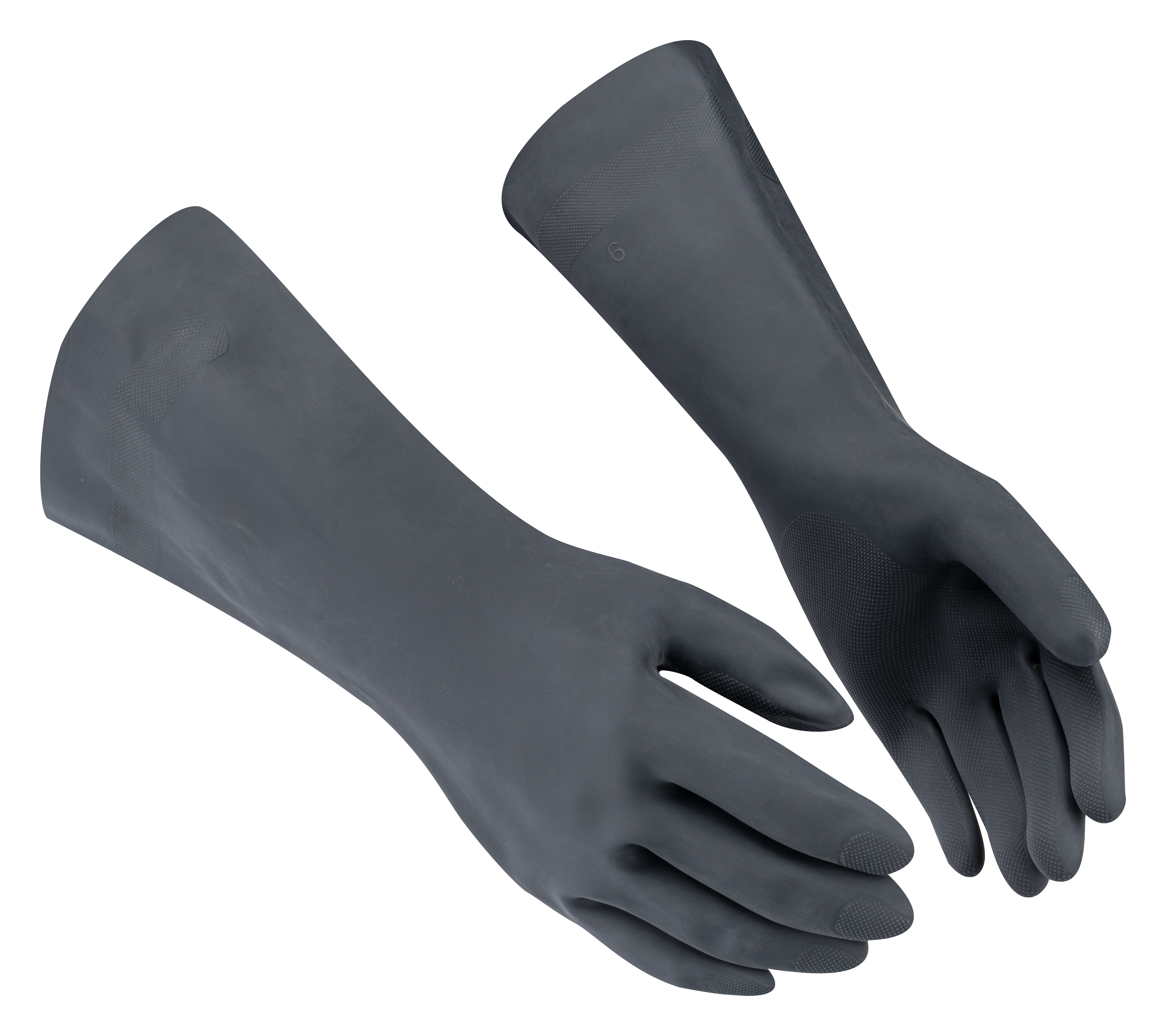 GUIDE GLOVES GUIDE 4034 Black Chloroprene Work Gloves, Size 9