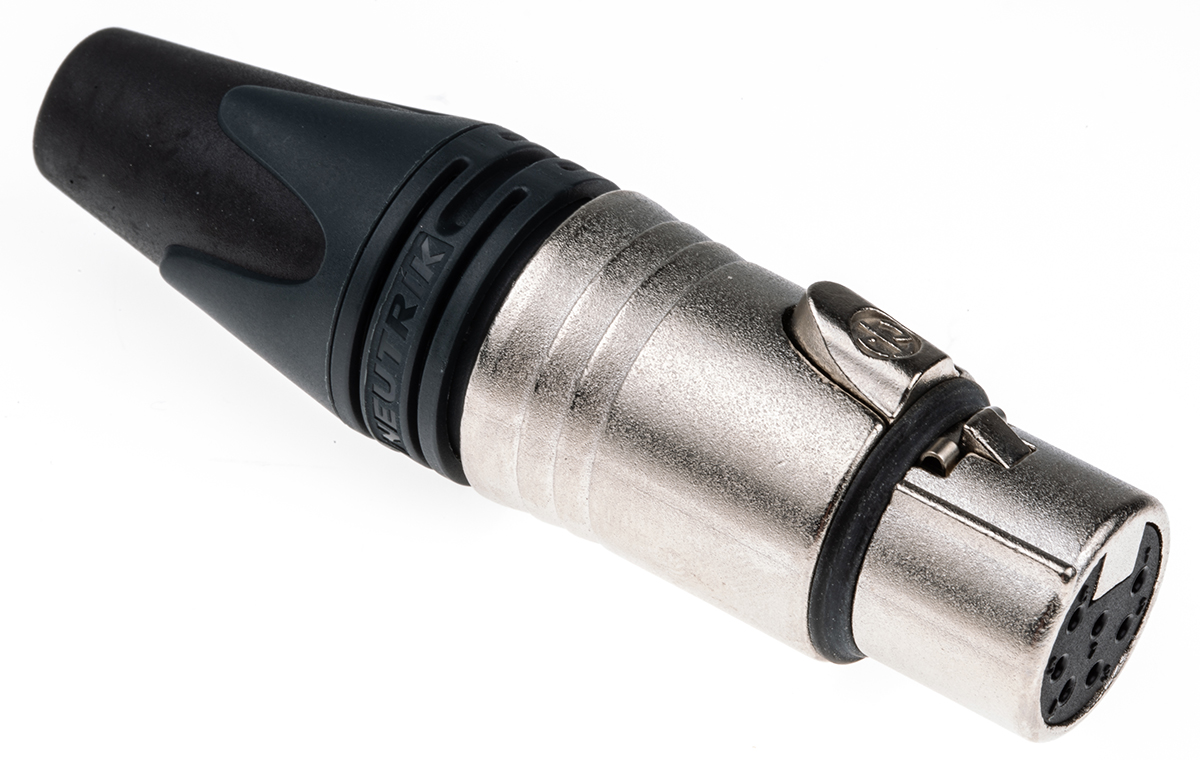 Neutrik Cable Mount XLR Connector, Female, 50 V, 7 Way, Silver over Nickel Plating