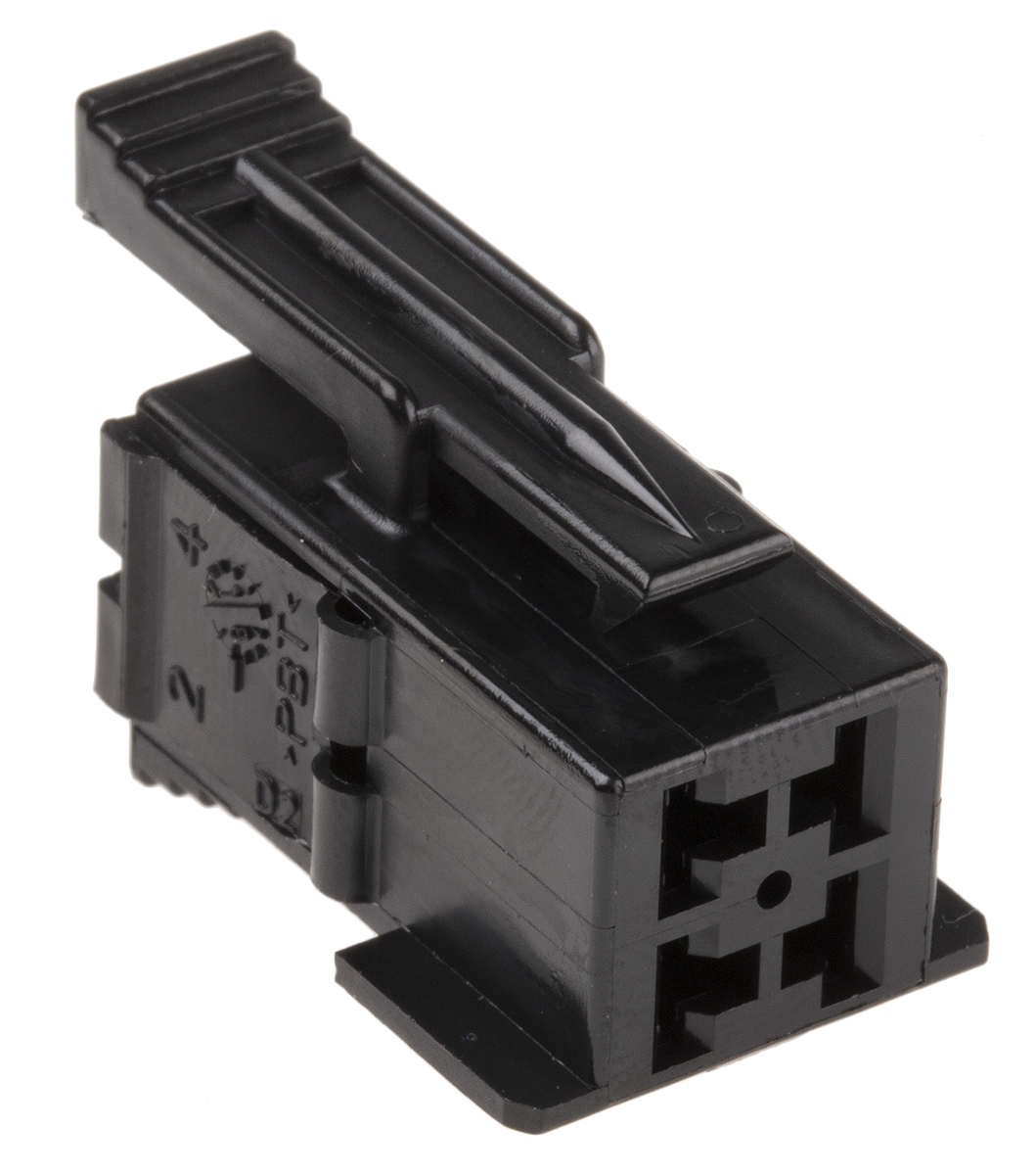 TE Connectivity, Junior Power Timer Automotive Connector Socket Black Plug-In 4 Way 929504-1