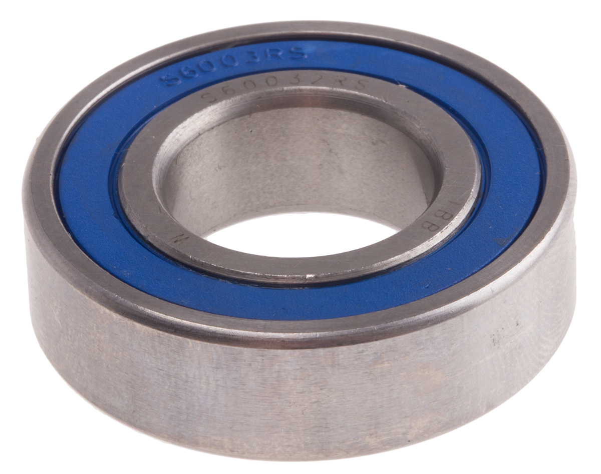 RS PRO SS6003-2RS 1 Row Ball Bearing - 17 mm ID, 35 mm OD