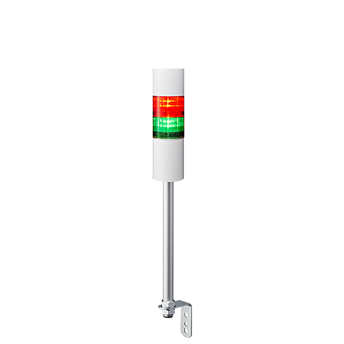 Patlite LR6 Series Coloured Buzzer Signal Tower, 2 Lights, 24 V dc, Pole Mount