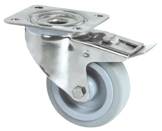 Tente Braked Swivel Castor Wheel, 300kg Capacity, 160mm Wheel
