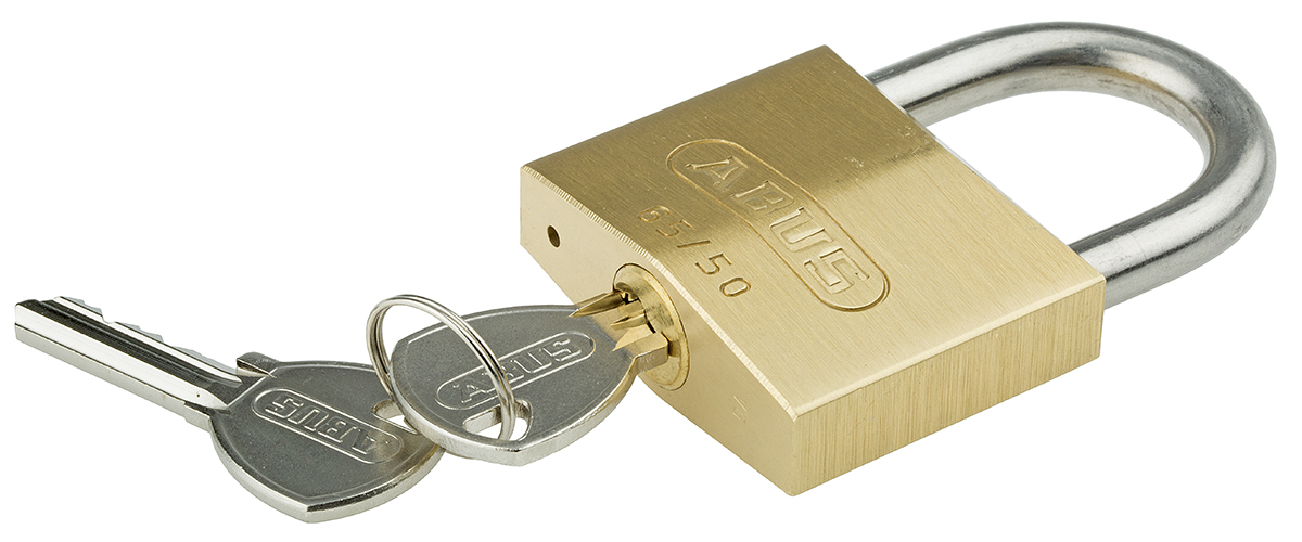 ABUS Key Weatherproof Brass Weatherproof Padlock, Keyed Alike, 8mm Shackle, 50mm Body