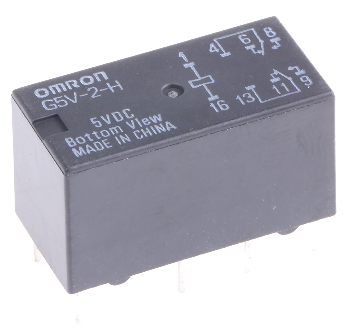 Omron PCB Mount Signal Relay, 5V dc Coil, 1A Switching Current, DPDT