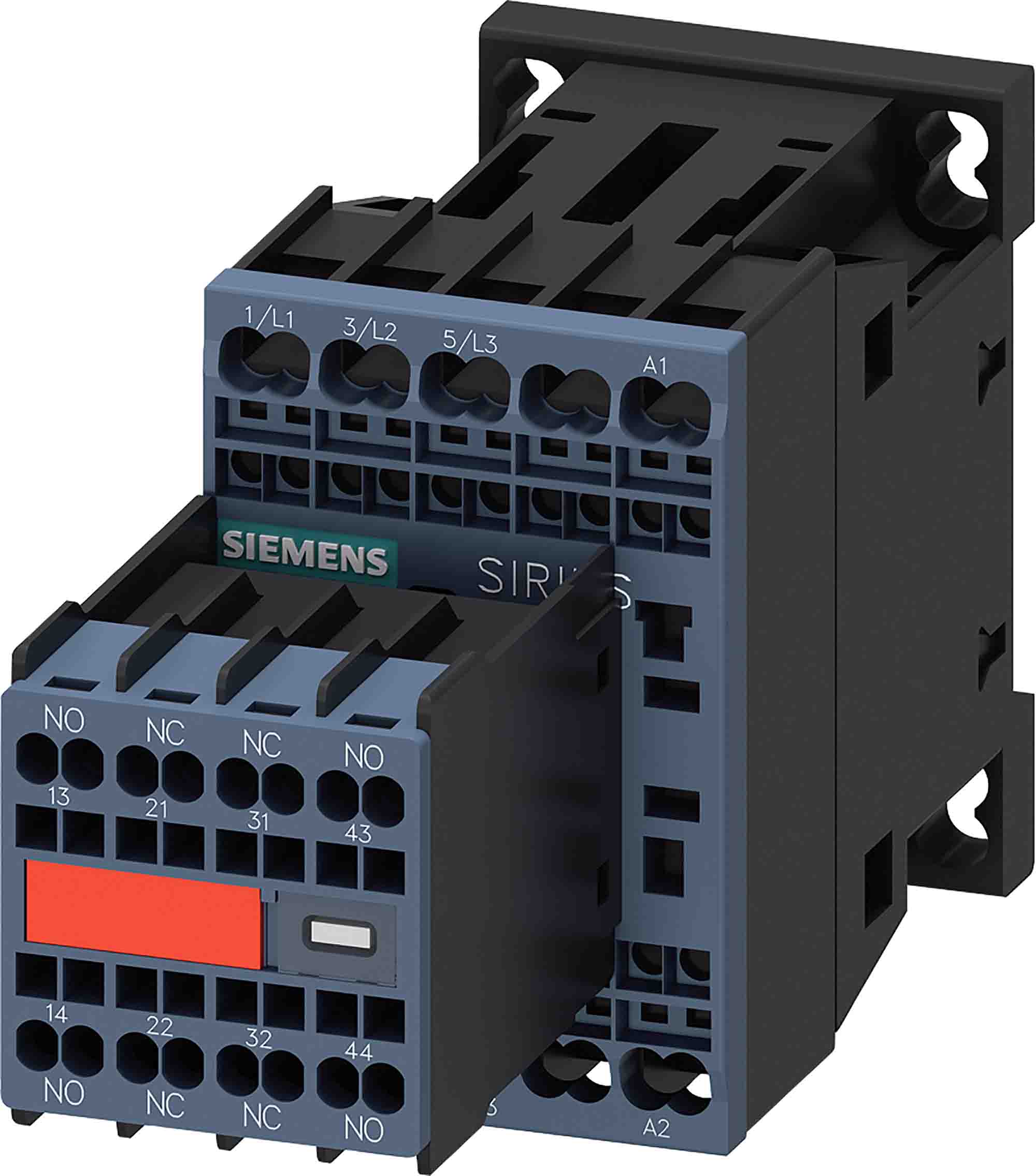 Siemens SIRIUS 3RT Size S00, 3RT2 Contactor, 24 V dc Coil, 3-Pole, 12 A, 5.5 kW, 2NO + 2NC