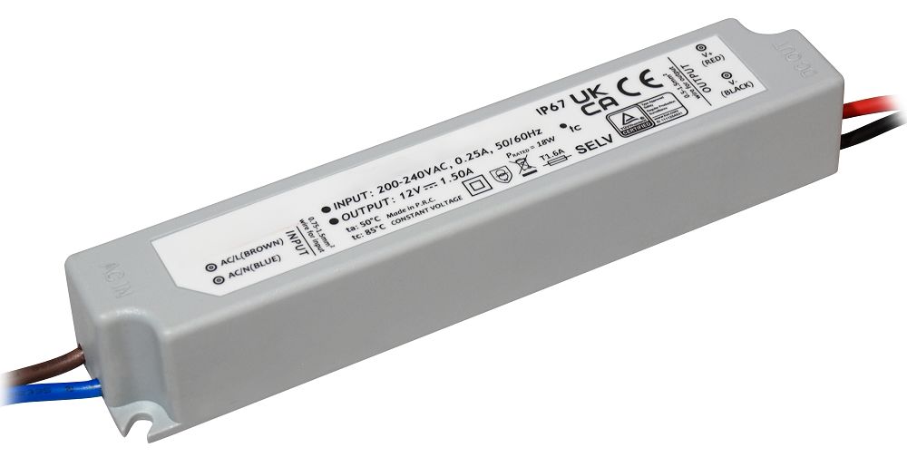 RS PRO LED Driver, 12V Output, 18W Output, 1.5A Output, Constant Voltage