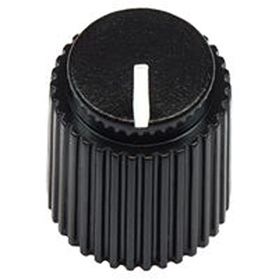 Vishay 13.8mm Black Potentiometer Knob for 1/4in Shaft Screw Fix, ACCKPR1417NLT14