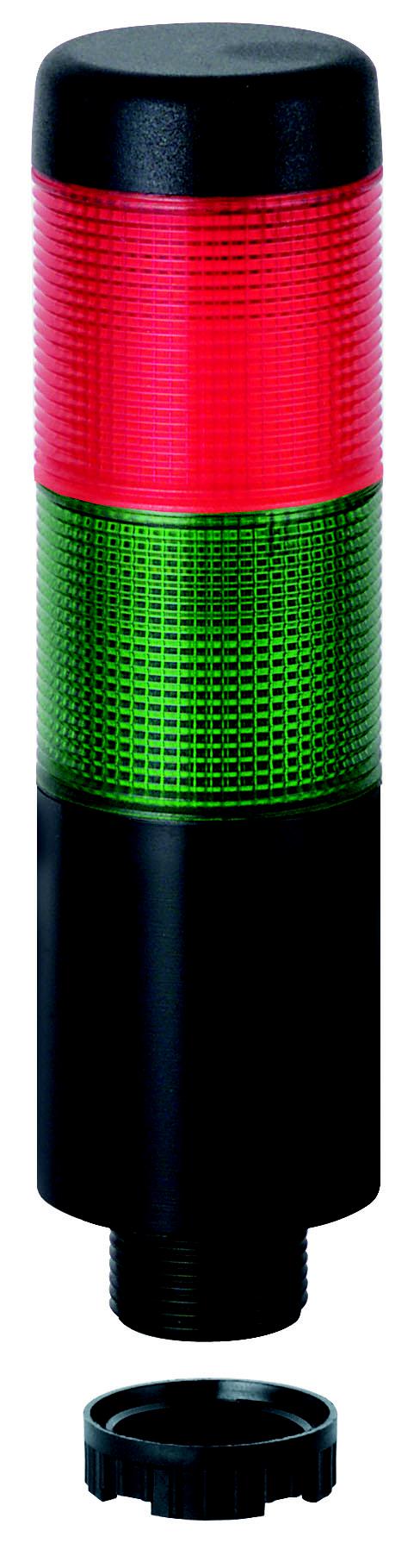 Werma Kompakt 37 Series Green, Red Buzzer Andon Light Kit, 2 Lights, 12 V, Built-in Mounting