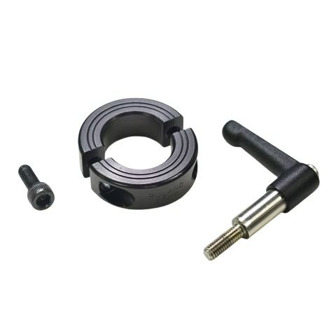 Ruland Shaft Collar, Two Piece, Quick Clamp, Bore 20mm, OD 40mm, W 15mm, 1215 Lead-Free Carbon Steel