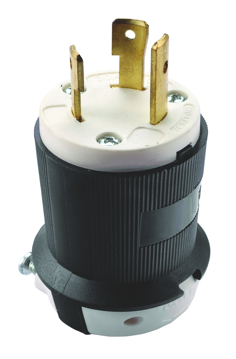 RS PRO USA Mains Plug, 20A Black, Cable Mount Quick Connect, 125 V