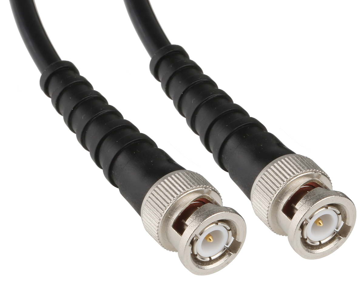 Telegartner Cable Assembly: Both Sides BNC Plug Series, 5 m, RG58 Coaxial, Terminated 50 Ω