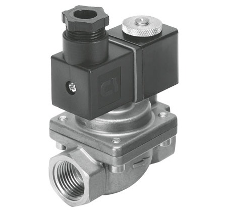 Festo 2/2 Way, Closed, Monostable Solenoid Valve - Electrical G 1/4 VZWP Series, 1489960