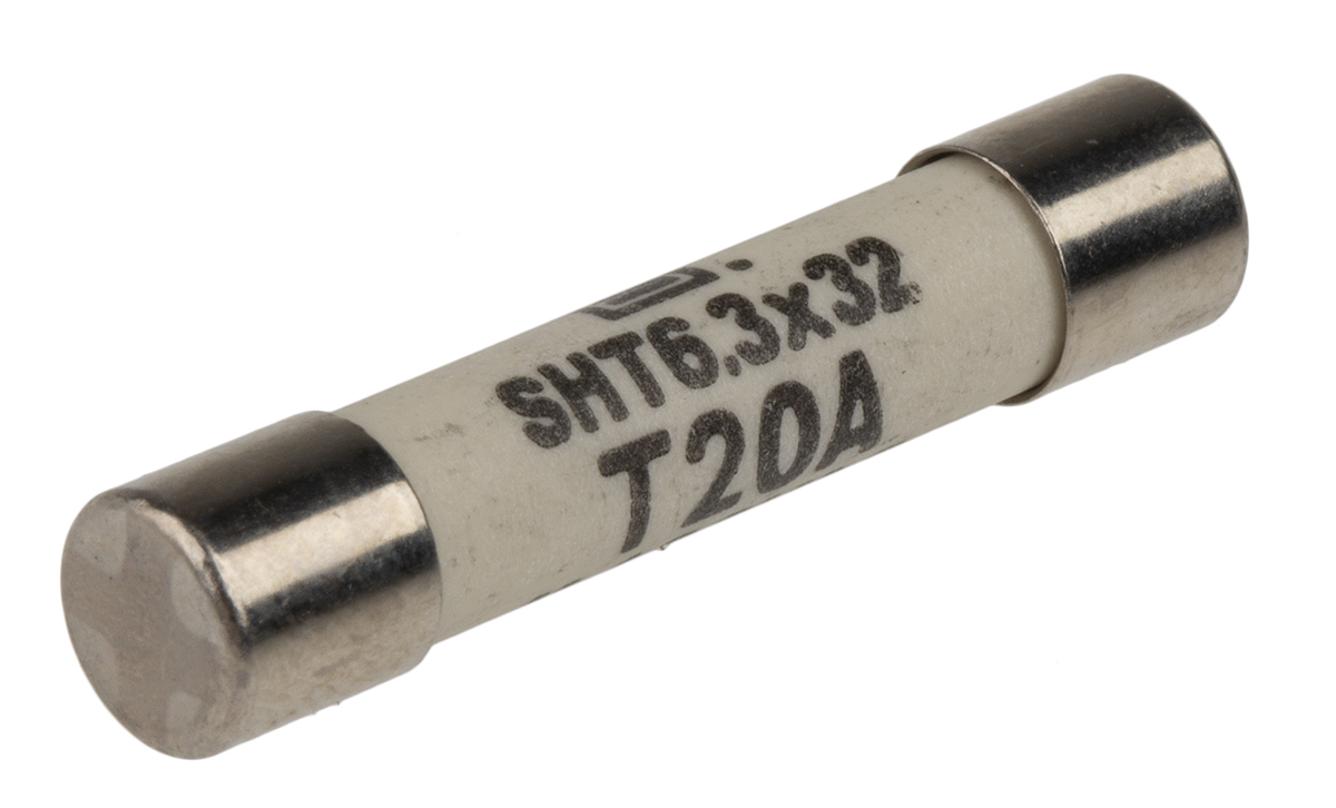 Schurter 20A T Ceramic Cartridge Fuse, 6.3 x 32mm