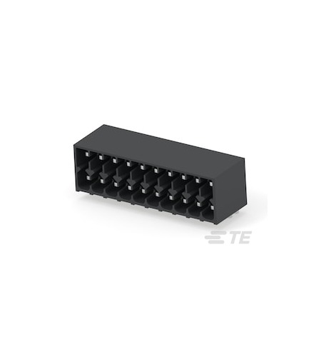 TE Connectivity 1-2842 Series PCB Terminal Block, 20-Contact, 3.5mm Pitch, Board Mount, 2-Row, Through Hole Termination