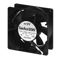 Sanyo Denki 9WG Series Axial Fan, 12 V dc, DC Operation, 232.8m³/h, 11.76W, 980mA Max, IP55, 120 x 120 x 38mm