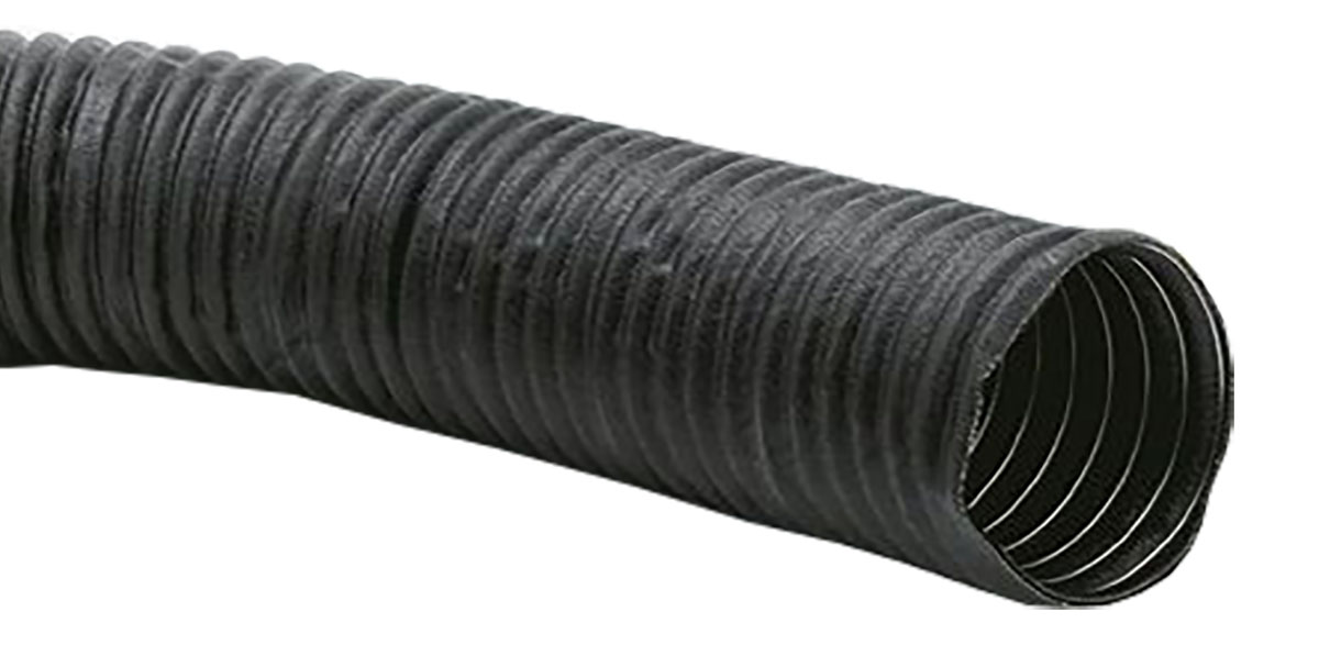 Contitech Black NEOPRENE Flexible Ducting, 2m, 51mm ID