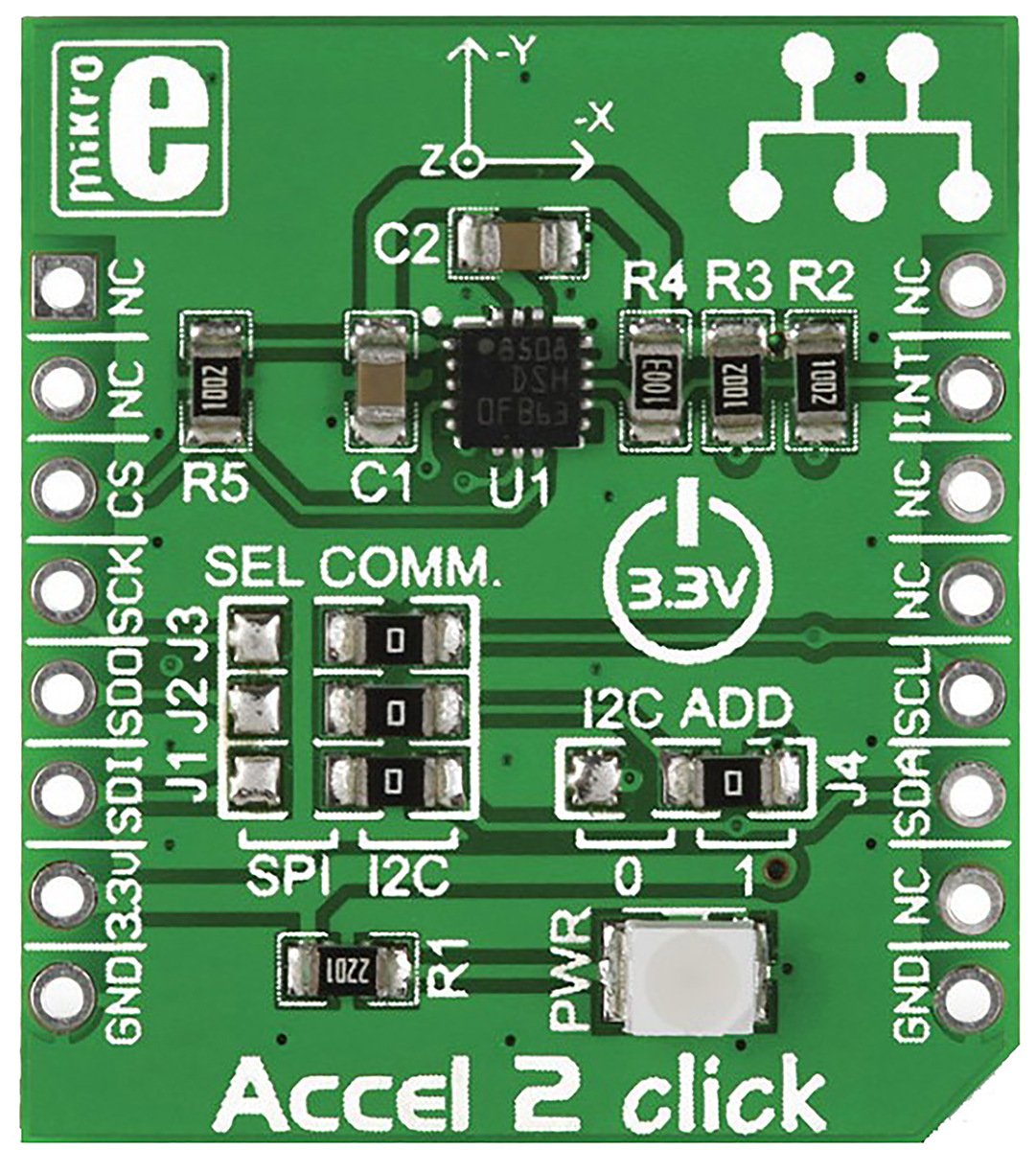 MikroElektronika Accel 2 Click Accelerometer Sensor MikroBus Click Board for LIS3DSH