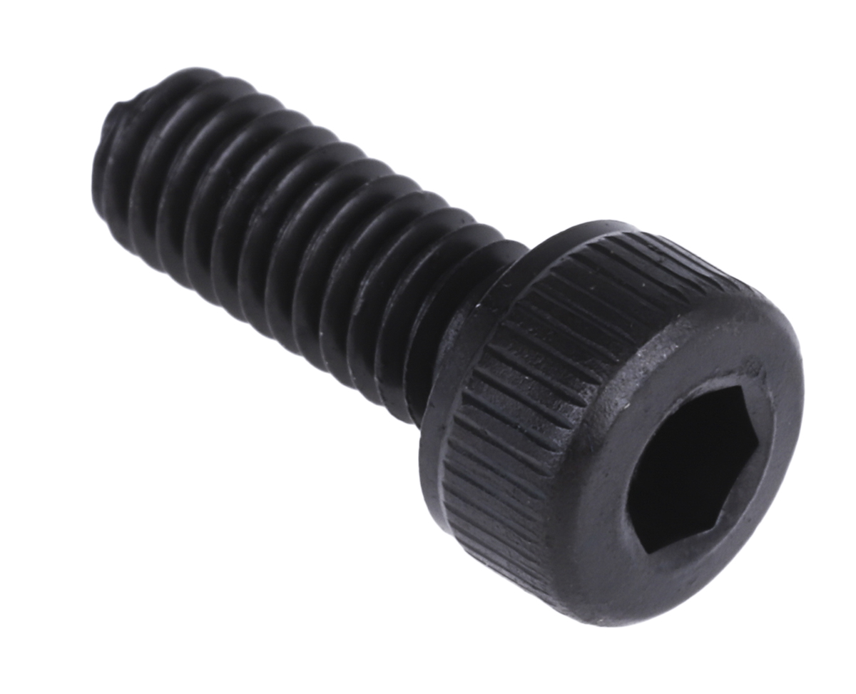RS PRO Black, Self-Colour Steel Hex Socket Cap Screw, DIN 912, M4 x 10mm