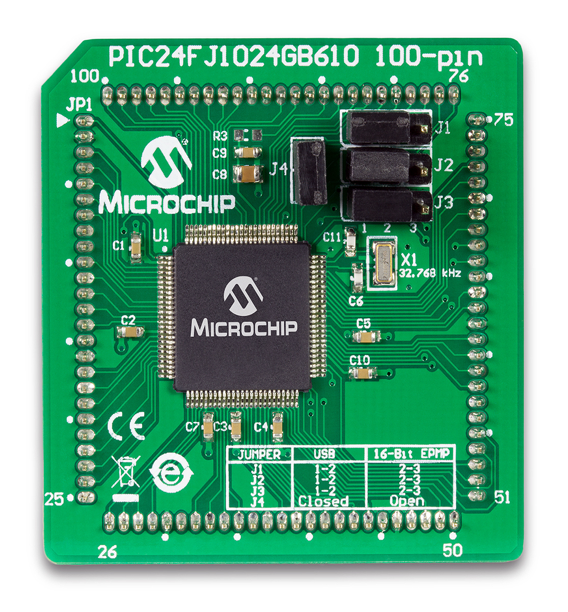 Microchip PIC24FJ1024GB610 GP PIM MCU Module MA240023