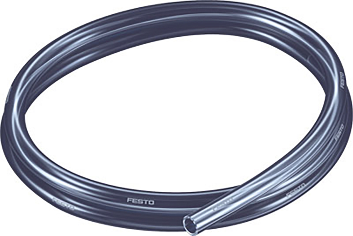 Festo Compressed Air Pipe Black Polyurethane 10mm x 50m PUN-H-T Series, 8048703