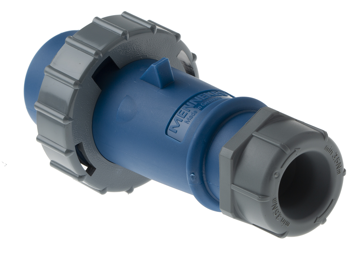 MENNEKES, AM-TOP IP67 Blue Cable Mount 3P Industrial Power Plug, Rated At 16A, 230 V