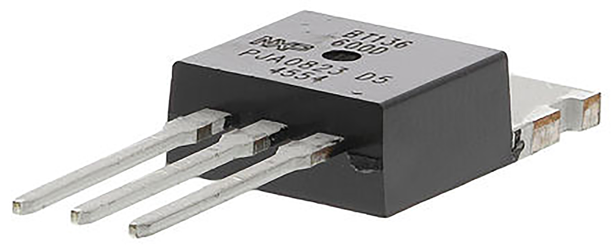 WeEn Semiconductors Co., Ltd Through Hole, 3-pin, TRIAC, 600V, Gate Trigger 1.5V 600V