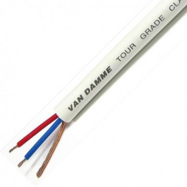 Van Damme 3 Core, 0.22 mm² CSA Screened, 6.35mm od, 100m, White