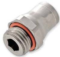 Legris LF3600 Series Straight Threaded Adaptor, G 1/8 Male to Push In 6 mm, Threaded-to-Tube Connection Style