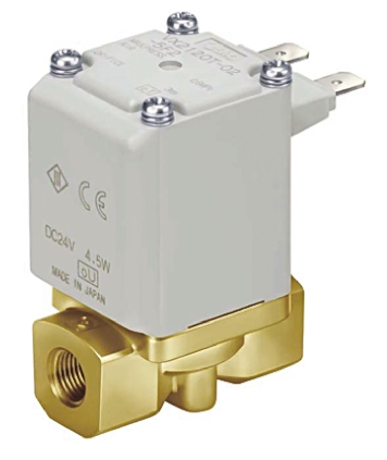 SMC Solenoid Valve VX224AGA, 2 Port, NC, 24 V 1/4 in