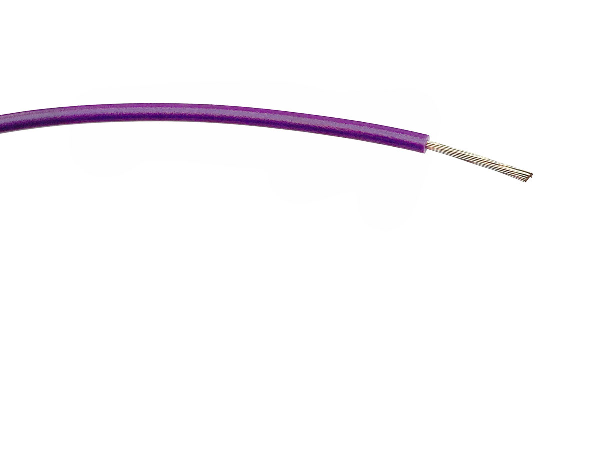 RS PRO Purple 0.75mm² Hook Up Wire, 18 AWG, 24/0.2 mm, 100m, PVC Insulation