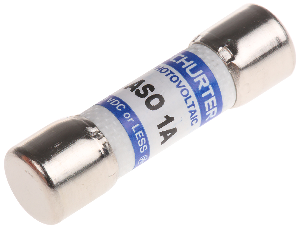 Schurter 1A F Melamine Cartridge Fuse, 10 x 38mm