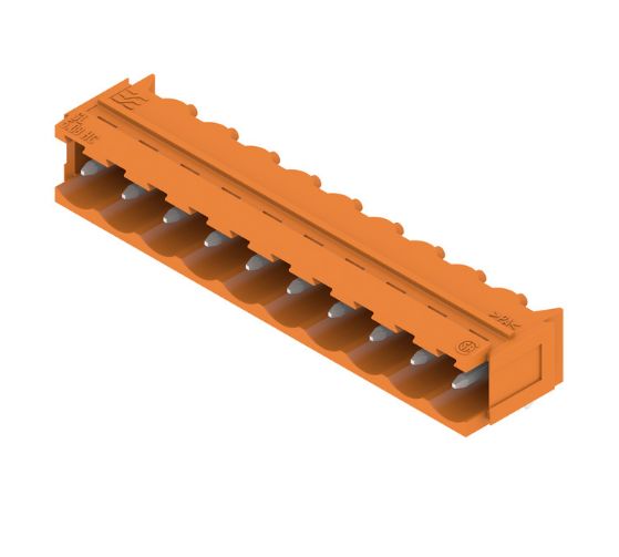 Weidmuller, 5.08mm Pitch, OMNIMATE SL, 10 Way, Right Angle, Pluggable Terminal Block, Header, Through Hole, Solder