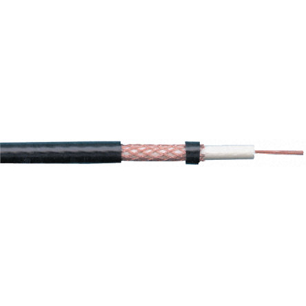 RS PRO, 200 m 75 Ω, 22 AWG Black