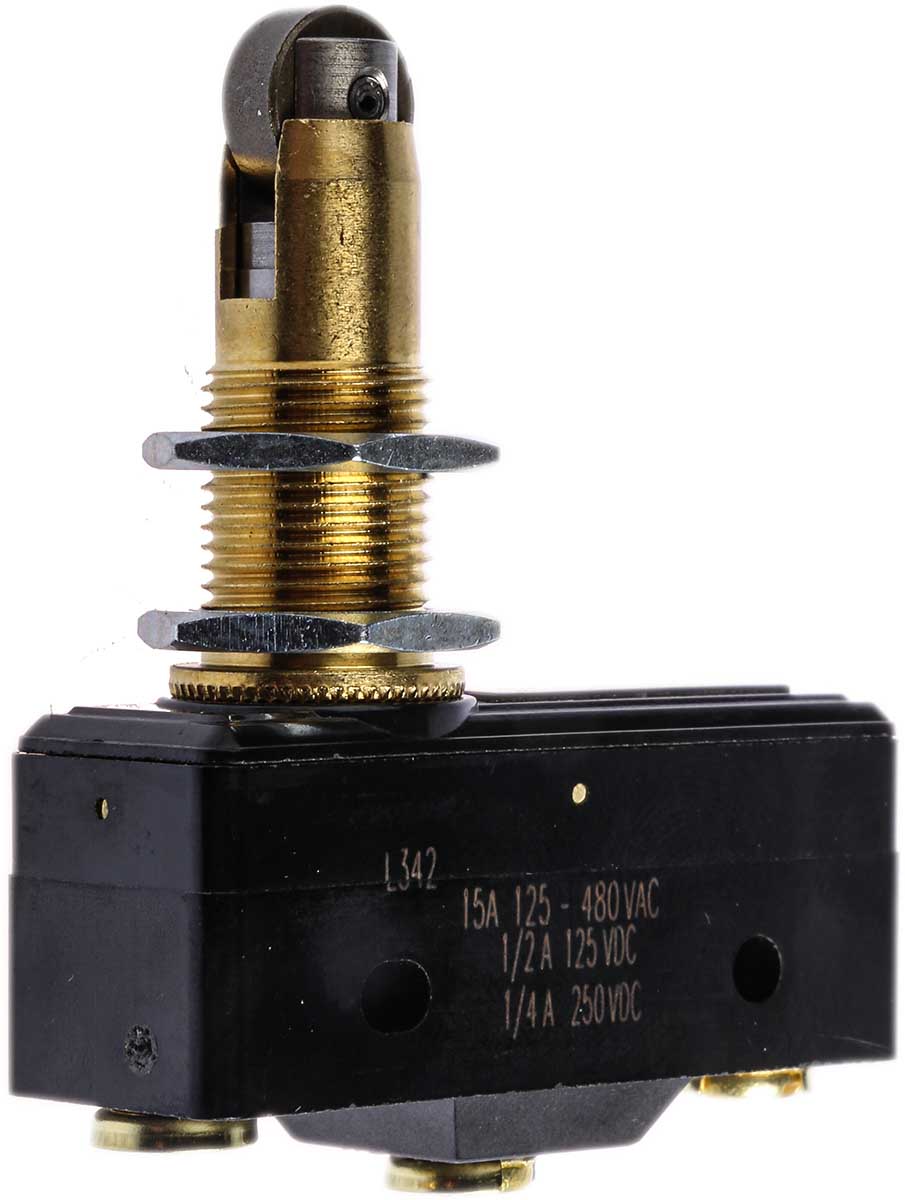 Honeywell Roller Plunger Micro Switch, Screw Terminal, 15 A @ 480 V ac, SP-CO