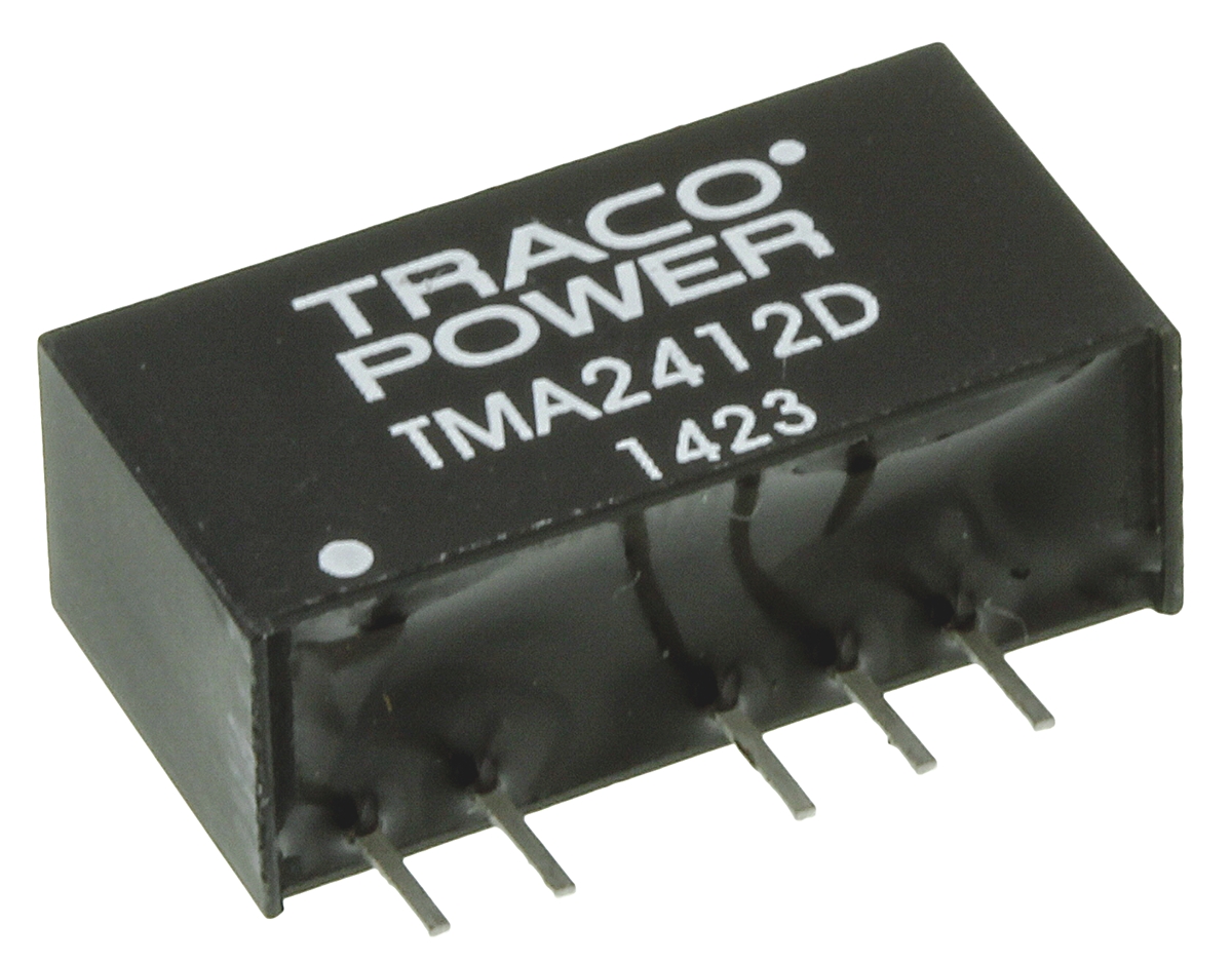 TRACOPOWER TMA DC-DC Converter, ±12V dc/ 42mA Output, 21.6 → 26.4 V dc Input, 1W, Through Hole, +85°C Max Temp