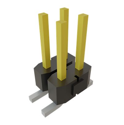 Samtec TSM Series Vertical Surface PCB Header, 4 Contact(s), 2.54 mm Pitch, 2 Row, Unshrouded