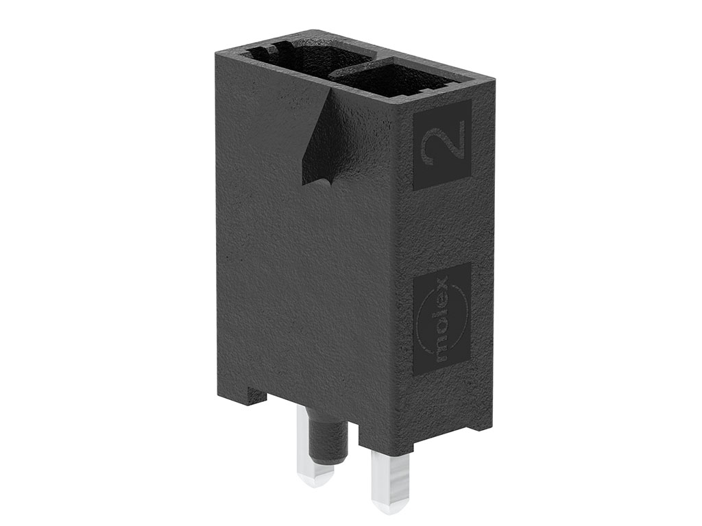 Molex 215915 Series Vertical Through Hole PCB Header, 2 Contact(s), 4.2 mm Pitch, 1 Row, Shrouded