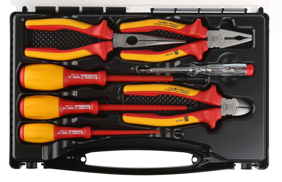 RS PRO 7 Piece Electrician Tool Kit with Case, Yes