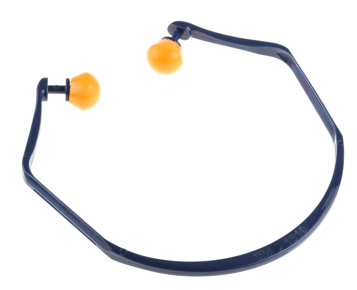 3M E.A.R 3M 1310 Series Blue, Orange Disposable Band Ear Plugs, 24dB Rated, 10 Pairs