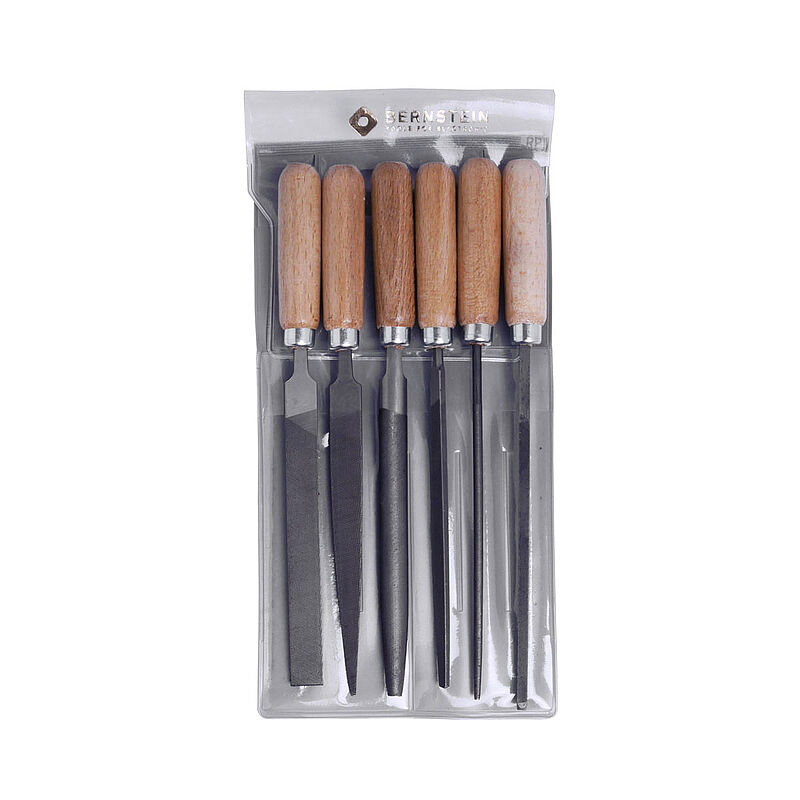Bernstein 170mm, File Cut, Flat, Half Round, Round, Square, Triangular Engineers File Set With Soft-Grip Handle