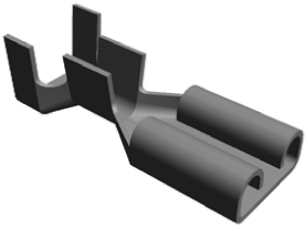 TE Connectivity FASTIN-FASTON .250 Uninsulated Female Spade Connector, Receptacle, 6.35 x 0.81mm Tab Size, 1.3mm² to