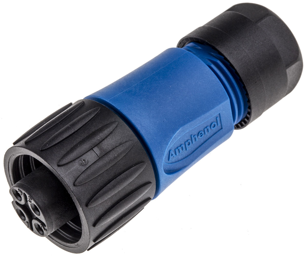Amphenol Industrial Circular Connector, 3 Contacts, Cable, Standard Connector, Socket, Female, IP67, Ecomate M Series