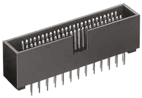 Hirose HIF6 Series Straight Through Hole PCB Header, 50 Contact(s), 1.27 mm Pitch, 2 Row, Shrouded